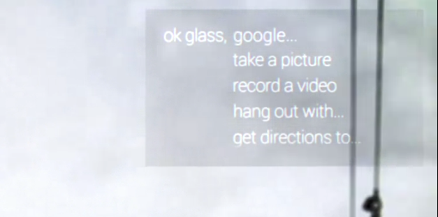 Google Glass Menu