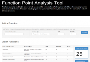 Function Point Analysis Tool