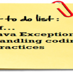 exception handling coding practices
