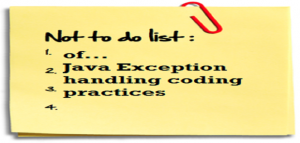 exception handling coding practices