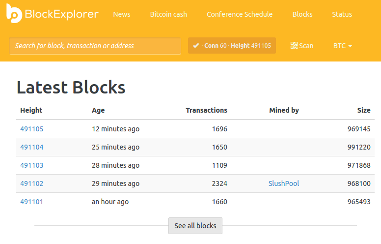Blockexplorer Bitcoin Blockchain Explorer