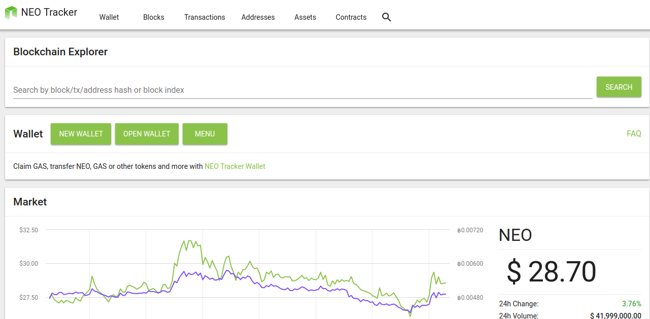 Neotracker Bitcoin Blockchain Explorer