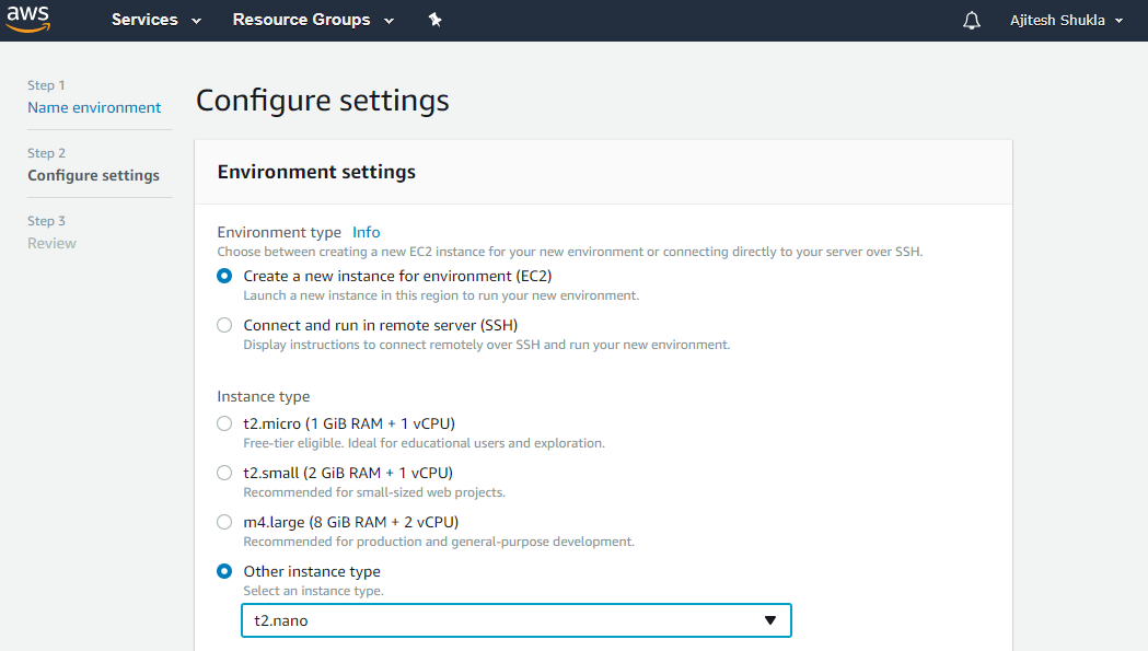 Configure AWS Cloud9 Environment