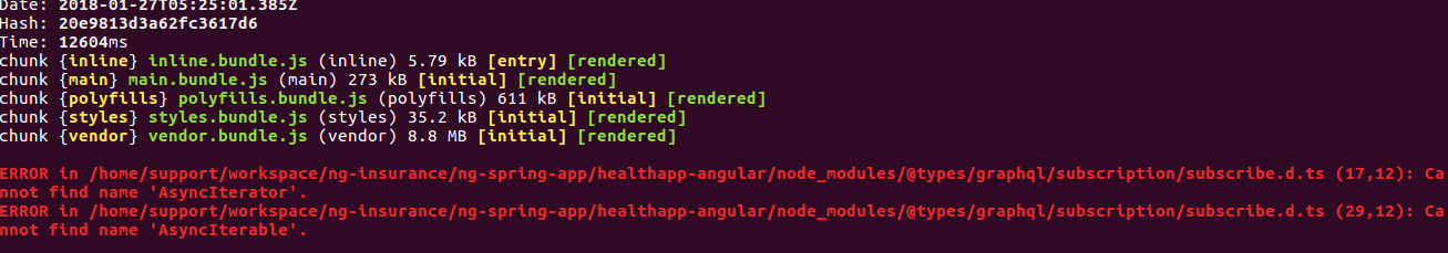 apollo angular error - Cannot find name AsyncIterator