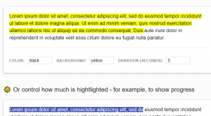 luminjs to highlight text in html page