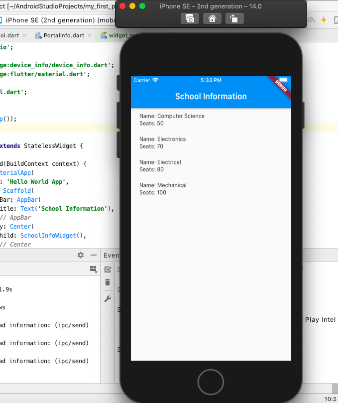 Flutter app demonstrating how to create DART object from JSON 