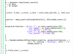 randomized search python sklearn example