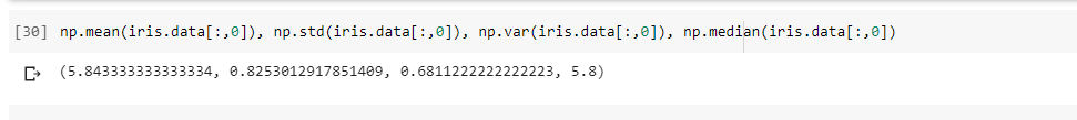  Numpy unary functions for summary statistics