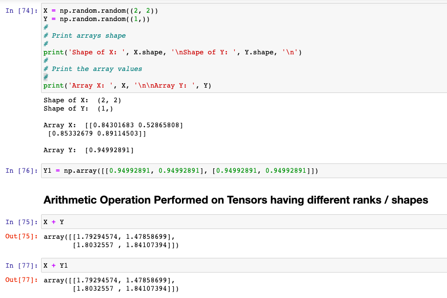 Arithmetic Operations on Tensors having different axes / shapes