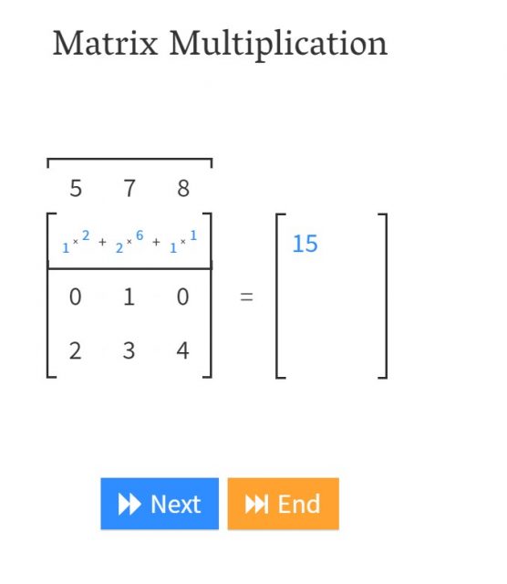 Matrix multiplication demonstration