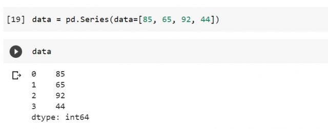 Pandas Series with default numeric indices similar to Numpy one-dimensional array