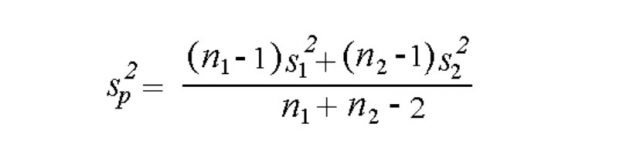 pooled t-statistics standard deviation estimator