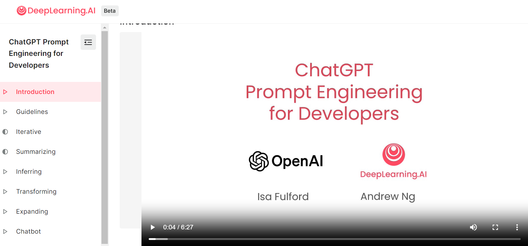 Prompt Engineering. Open the following OpenAI chatGPT link…