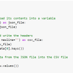 Convert JSON to CSV using Python Code